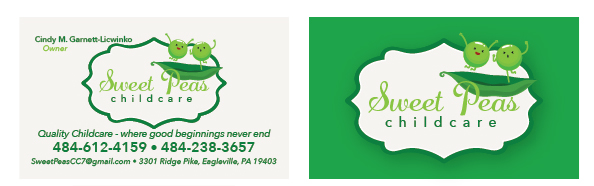 SweetPeas Childcare-business cards